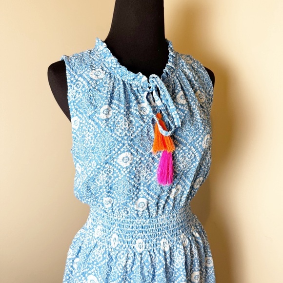 THML Nora Smocked Waist Print Dress M - Picture 6 of 15